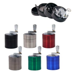 Zinc Alloy 4 Layer Crank Herb Grinder For Sale | Free NZ Shipping