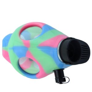 Luminous Silicone Gas Mask Bong w/ Acrylic Water Pipe | Free NZ Shipping