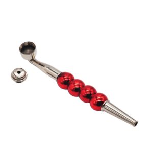 Four Beads Metal Pipe w/ Cap | Weed Pipes For Sale | Free NZ Shipping