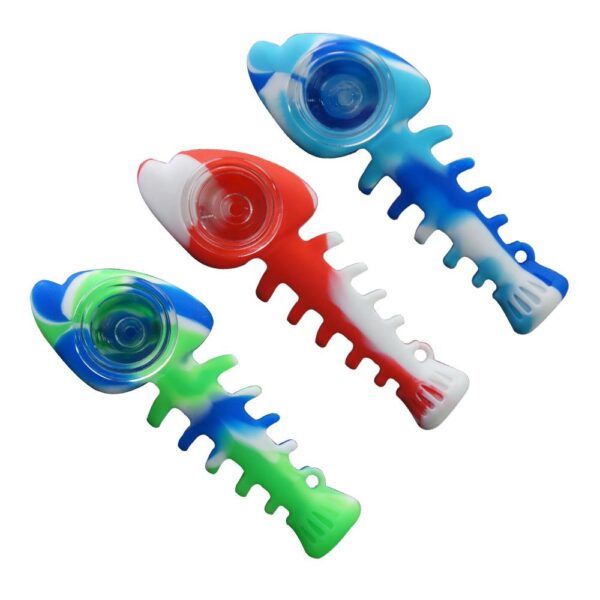 Fish Bone Silicone Weed Pipe | Novelty Pipes For Sale | Free NZ Shipping