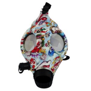 Color Printed Silicone Gas Mask Bong with Acrylic Bong | Free NZ Shipping