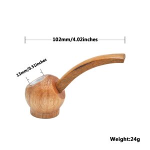 Curved Handle Wooden Weed Pipe/Pot Pipes For Sale | Free NZ Shipping