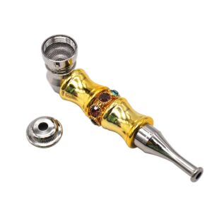 Colored Enamel Inlaid Metal Pipe | Pot Pipes For Sale | Free NZ Shipping