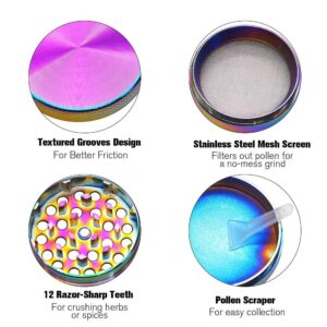 Rainbow Zinc Alloy Mill Weed/Herb Grinder For Sale | Free NZ Shipping