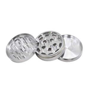 Silver Aluminum Alloy Weed Grinder 3 Piece For Sale | Free NZ Shipping