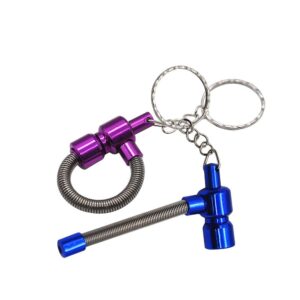 Key Chain Spring Metal Pipe | Pot Pipes For Sale | Free NZ Shipping