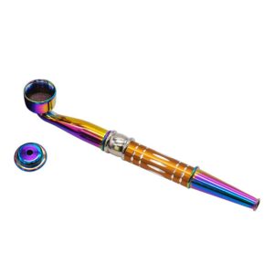 Dazzle Color Metal Pipe w/ Cap | Weed Pipes For Sale | Free NZ Shipping