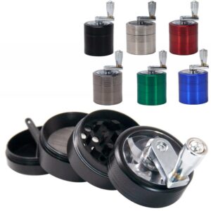 Zinc Alloy 4 Layer Crank Herb Grinder For Sale | Free NZ Shipping