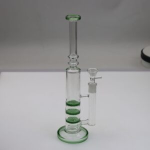 6" Mini Triple Honeycomb Perc Glass Bong For Sale | Free NZ Shipping