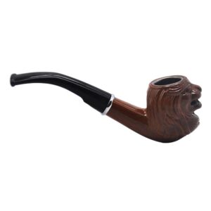 Brown Engraved Wooden Pot Pipe | Weed Pipes For Sale | Free NZ Shipping