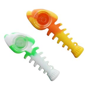Fish Bone Silicone Weed Pipe | Novelty Pipes For Sale | Free NZ Shipping