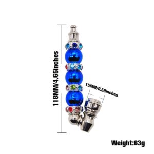 Blue Enamel Gem Metal Pipe | Weed Pipes For Sale | Free NZ Shipping