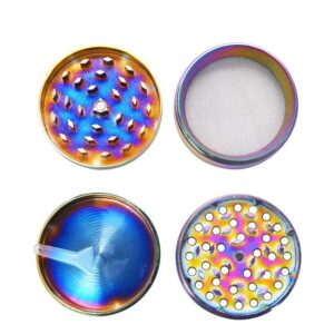 Rainbow Zinc Alloy Mill Weed/Herb Grinder For Sale | Free NZ Shipping