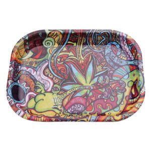 Colorful Weed Tinplate Small Rolling Tray For Sale | Free NZ Shipping