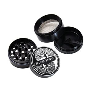 Zinc Alloy Black 4 Layer Weed/Herb Grinder For Sale | Free NZ Shipping