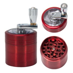Zinc Alloy 4 Layer Crank Herb Grinder For Sale | Free NZ Shipping