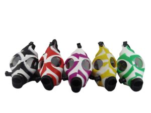 Two Tone Silicone Gas Mask Bong with Acrylic Skull Bong/Free NZ Shipping