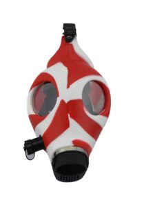 Two Tone Silicone Gas Mask Bong with Acrylic Skull Bong/Free NZ Shipping