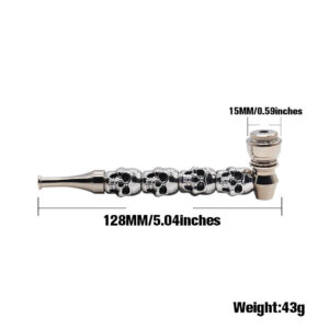 Portable Skull Metal Tobacco Pipe | Pot Pipes For Sale | Free NZ Shipping