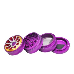 Wheel Aluminum Alloy Weed Grinder 4 Layer For Sale | Free NZ Shipping