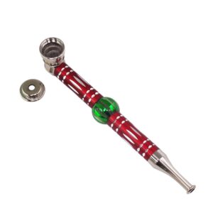 Detachable Stripe Metal Pipe | Weed Pipes For Sale | Free NZ Shipping