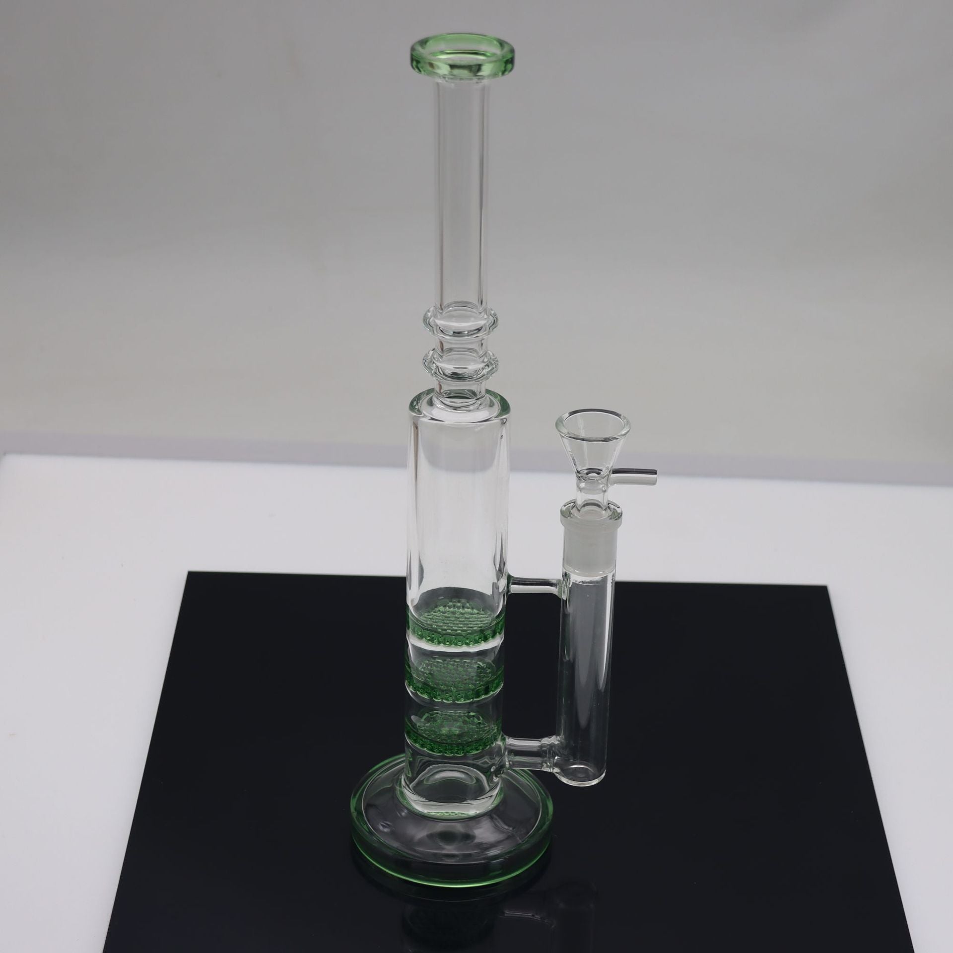 jpg_6e8a28eb-3a55-4ea1-8a21-4f46dfe6adca 6" Mini Triple Honeycomb Perc Glass Bong For Sale | Free NZ Shipping