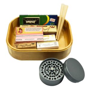 Bamboo Storage Tinplate Cover Rolling Tray For Sale | Free NZ Shipping