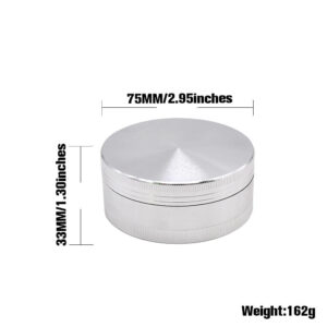 Silver Aluminum Alloy Weed Grinder 3 Piece For Sale | Free NZ Shipping