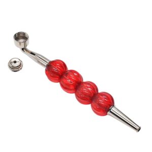 Four Beads Metal Weed Pipe | Pot Pipes For Sale | Free NZ Shipping
