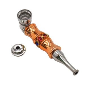Colored Enamel Inlaid Metal Pipe | Pot Pipes For Sale | Free NZ Shipping