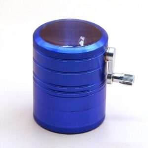 Blue Metal Crank Weed/Herb Grinder 4 Layer For Sale | Free NZ Shipping