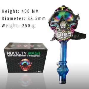 Skull Fabric Gas Mask Bong Shades w/ Bent Water Pipe | Free NZ Shipping