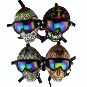Novel Skull Fabric Gas Mask Bong w/ Bent Water Pipe | Free NZ Shipping