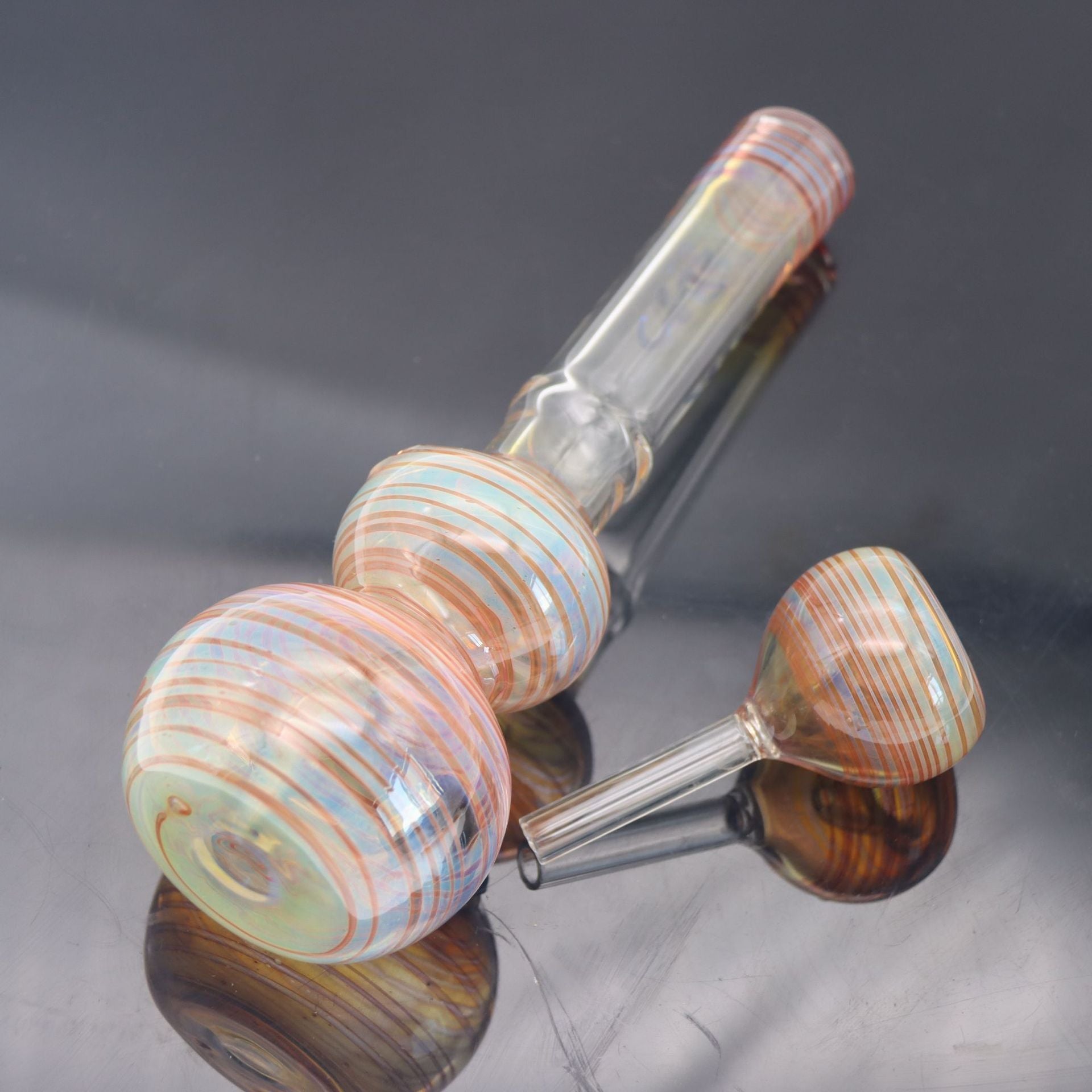 jpg_7c9a861a-9861-4bb2-8dc1-44d297860d3b 7" Fumed Glass Bubble Base Bong/Water Pipes For Sale | Free NZ Shipping