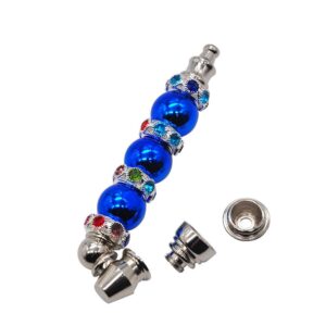 Blue Enamel Gem Metal Pipe | Weed Pipes For Sale | Free NZ Shipping