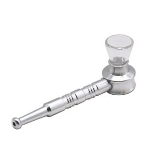Thread Metal Pipe Glass Weed Bowl | Pipes For Sale | Free NZ Shipping