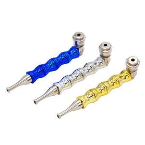 Bamboo Grip Metal Weed Pipe | Pot Pipes For Sale | Free NZ Shipping