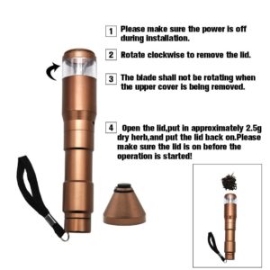 Electric Zinc Alloy Herb/Weed Grinder Pen For Sale | Free NZ Shipping