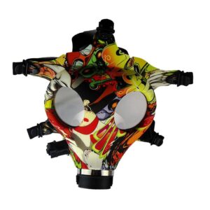 Color Printed Silicone Gas Mask Bong with Acrylic Bong | Free NZ Shipping