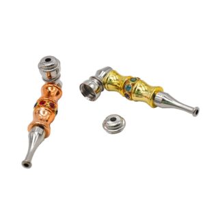 Colored Enamel Inlaid Metal Pipe | Pot Pipes For Sale | Free NZ Shipping