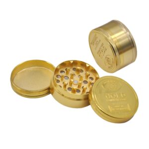 Gold Coin Zinc Alloy Weed Grinder 3 Layer For Sale | Free NZ Shipping
