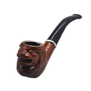 Brown Engraved Wooden Pot Pipe | Weed Pipes For Sale | Free NZ Shipping