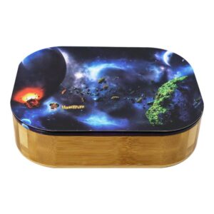 Bamboo Storage Tinplate Cover Rolling Tray For Sale | Free NZ Shipping