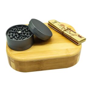 Bamboo Storage Tinplate Cover Rolling Tray For Sale | Free NZ Shipping