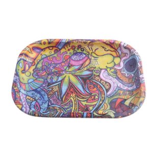Colorful Weed Tinplate Small Rolling Tray For Sale | Free NZ Shipping
