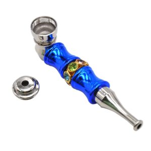 Colored Enamel Inlaid Metal Pipe | Pot Pipes For Sale | Free NZ Shipping