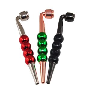 Four Beads Metal Pipe w/ Cap | Weed Pipes For Sale | Free NZ Shipping