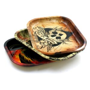 Accommodates Cigarette Metal Rolling Tray For Sale | Free NZ Shipping