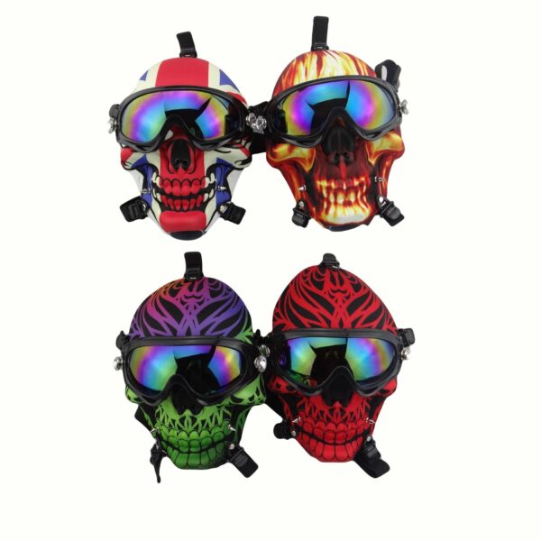 Skull Fabric Gas Mask Bong Shades w/ Bent Water Pipe | Free NZ Shipping