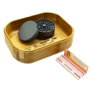 Bamboo Storage Tinplate Cover Rolling Tray For Sale | Free NZ Shipping